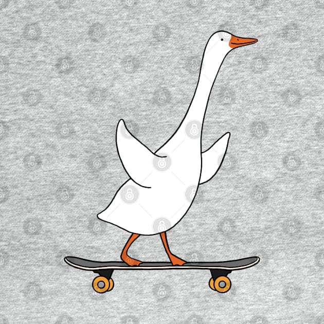 Skateboarding Duck #01 by bignosework